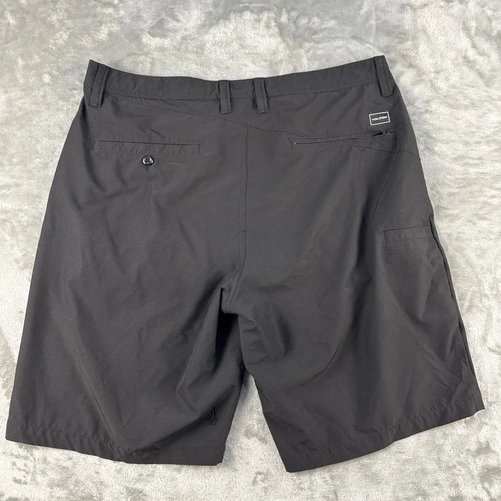 Volcom Mens Frickin Modern Stretch Chino Shorts Black Size 36 Skateboard Surf
